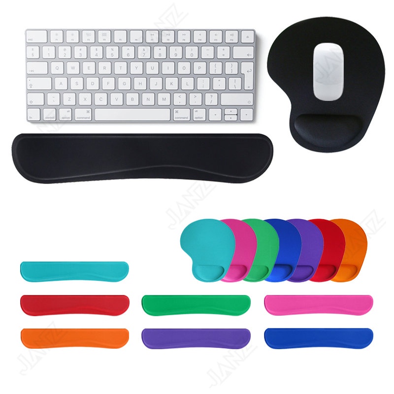 Tấm Lót Chuột Và Bàn Phím Chống Trượt Có Đệm Hỗ Trợ Cổ Tay Thoải Mái Tiện Dụng Cho PC / Laptop