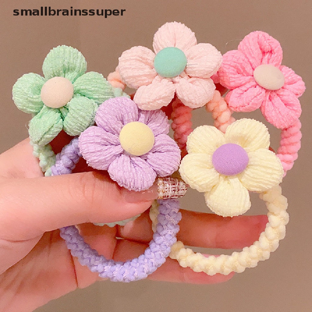 Dây Buộc Tóc Co Giãn 6cm Họa Tiết Hoa Xinh Xắn Dễ Thương