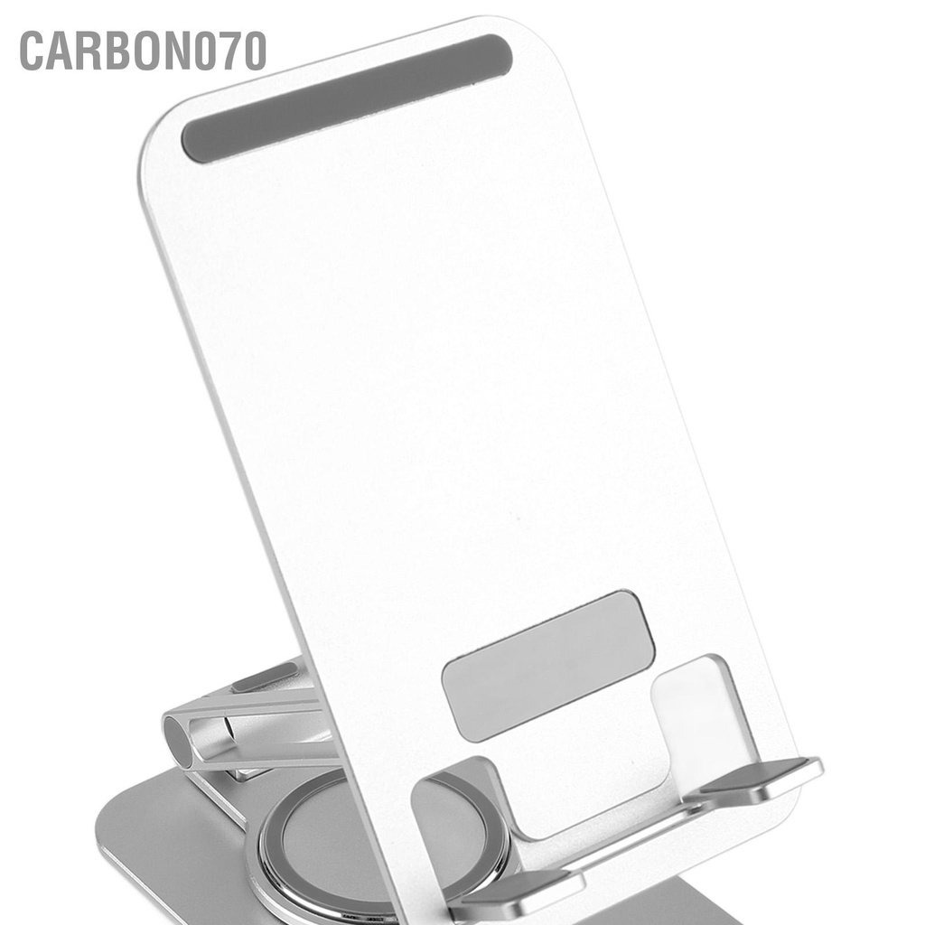 Carbon070 Giá đỡ điện thoại di động có thể gập lại bằng hợp kim nhôm để bàn xoay được cho máy tính bảng Tất cả