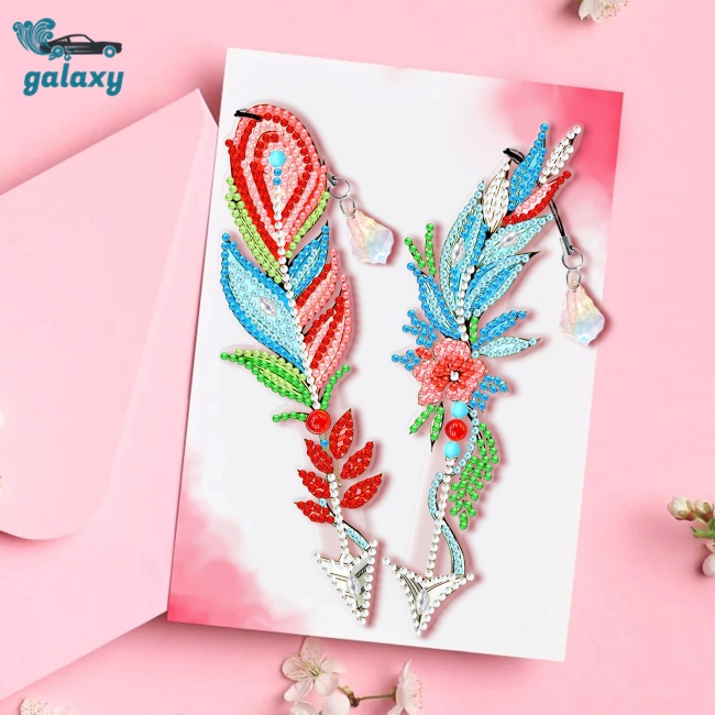 Galaxy Bộ 6 Dụng Cụ Đánh Dấu Trang Sách Hình Lông Vũ / Bông Hoa Nghệ Thuật Diy