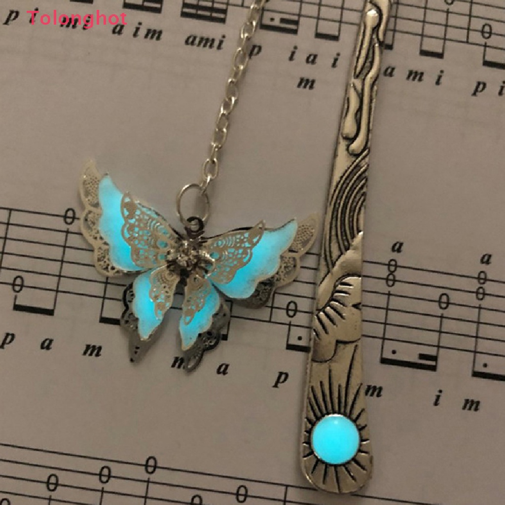 Tolonghot &gt; Thẻ Đánh Dấu Trang Sách Hình Bướm Phát Quang Ban Đêm Tốt