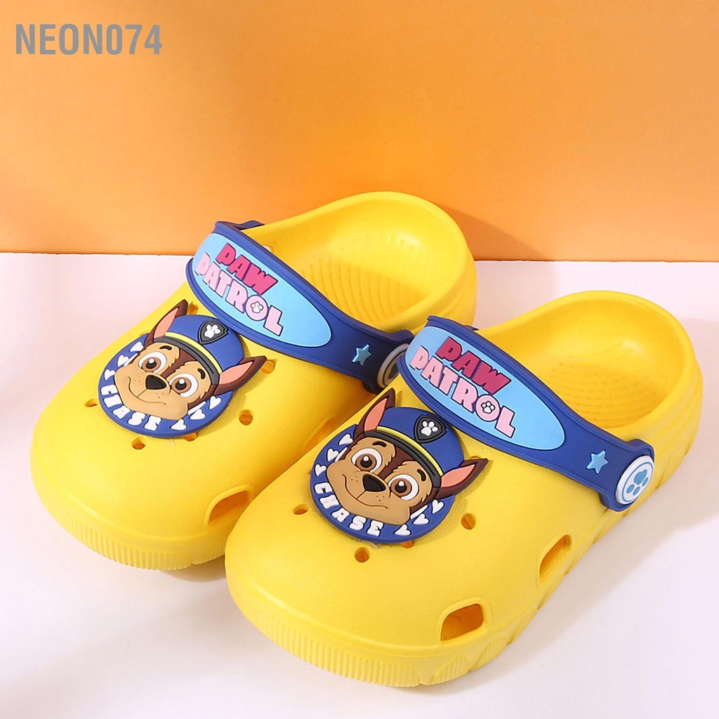 Neon074 Mùa Hè Cho Bé Dễ Thương Dép Trẻ Em EVA Họa Tiết Hình Chó Tắm Trượt Xăng Đan Đi Biển Tiệc Bể Bơi