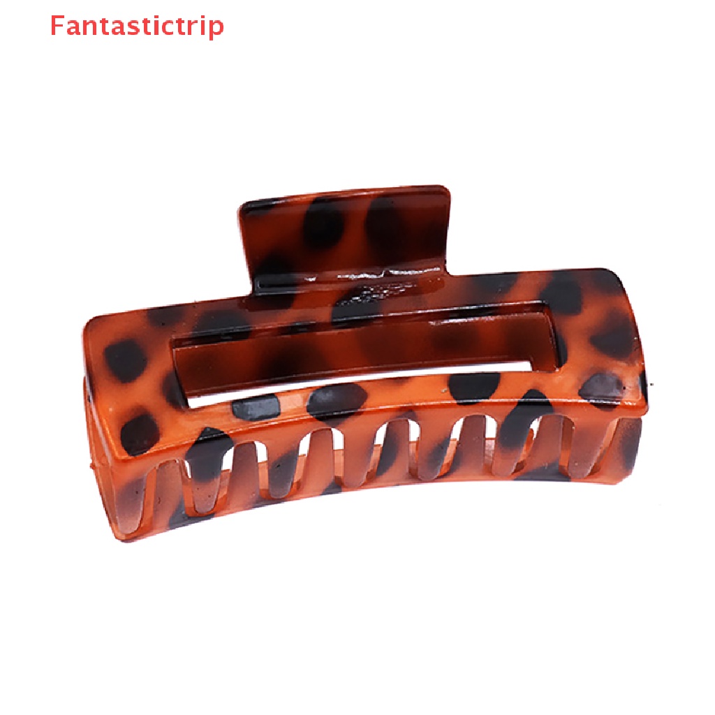 Kẹp Tóc Càng Cua Lớn Bằng Nhựa Màu Trơn Thanh Lịch Cho Nữ