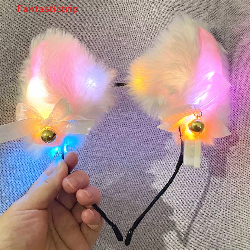 Cài Tóc Hình Tai Cáo Có Đèn Dùng Hóa Trang Tiệc Halloween Cho Nữ