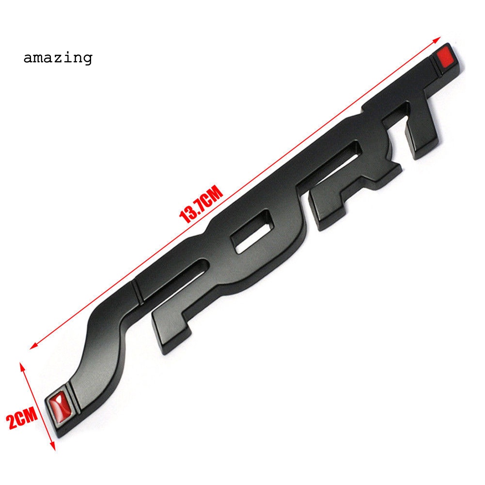 FENDER Sticker Kim Loại 3D Chữ SPORT Dán Trang Trí Xe Hơi