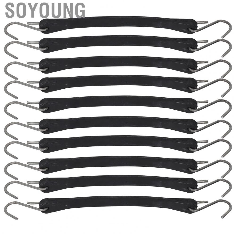 Soyoung Motorcycle Tie Downs  Trailer Tarp Straps Break Resistant 10in Rubber  for Camper