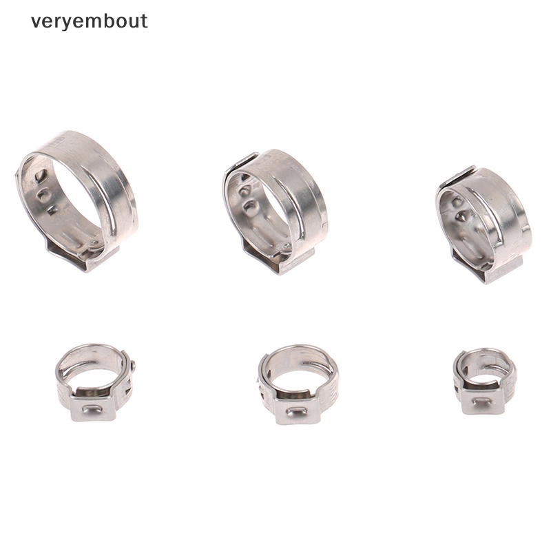 Set 10 Vòng Kẹp Ống Đơn Bằng Thép Không Gỉ 304 Tháo Gỡ Nhanh Tiện Dụng