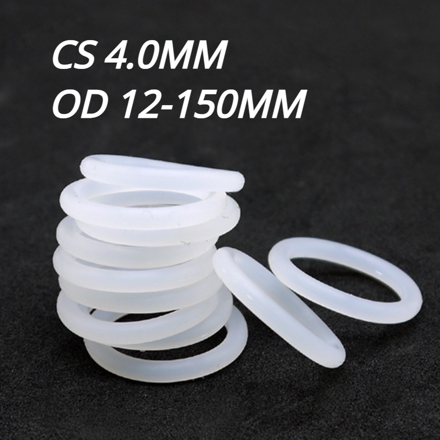 Vòng Chữ O Màu Trắng Chống Thấm Nước Chịu Nhiệt Độ Cao 4Mm * OD12-100mm