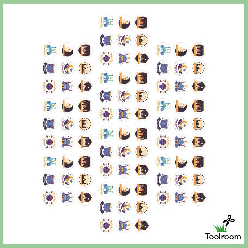 Miếng Dán Trang Trí Hình Eid Mubarak Độc Đáo