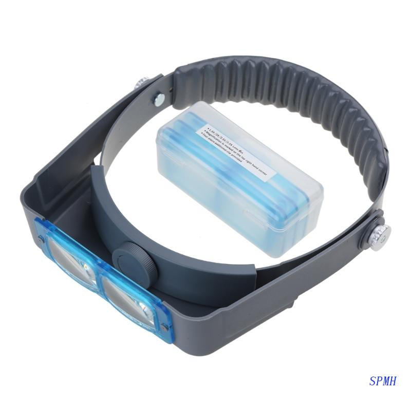 Kính Lúp Đeo Đầu Phóng Đại 4 Bóng LED