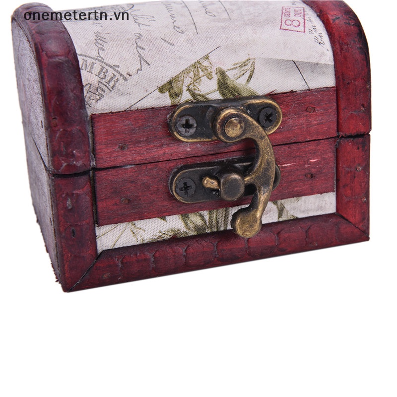 Onemetertn 1x Hộp Đựng Trang Sức Mini Bằng Kim Loại Phong Cách Vintage