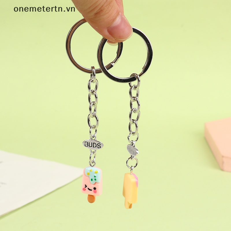 Onemetertn Móc Khóa Hình Bánh Kem / Trà / Kẹo / Món Tráng Miệng Thủ Công Đáng Yêu Cho Nữ