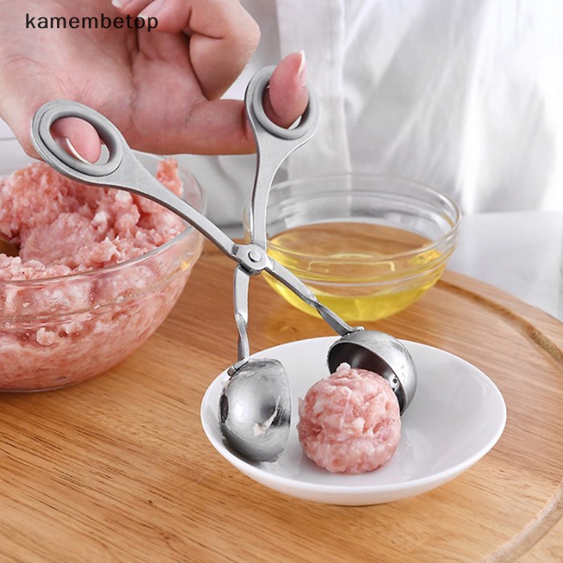 Khuôn Làm Thịt Viên / Kem Viên Bằng Thép Không Gỉ Có Lỗ Tiện Dụng Cho Nhà Bếp