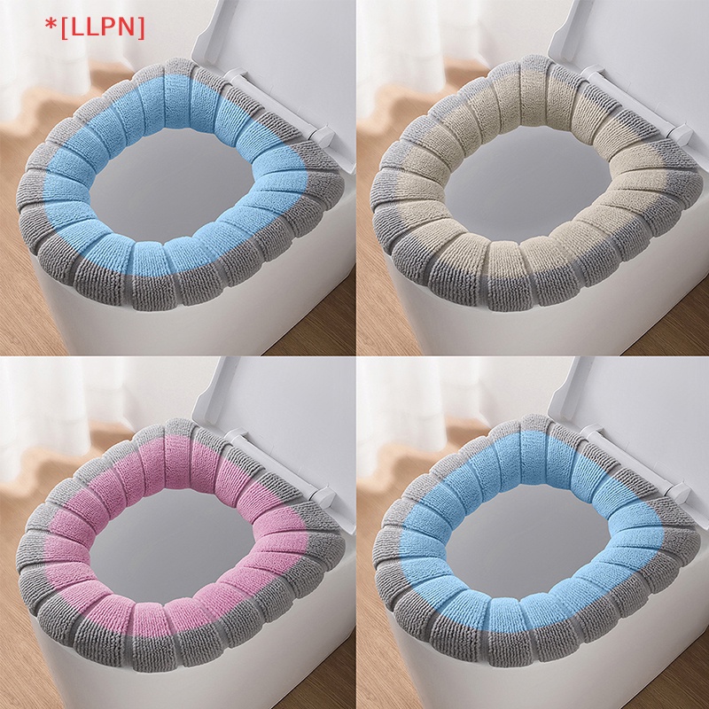 Vỏ Bọc Bệ Ngồi Toilet Hình Chữ O Bằng Vải Bông Dày Dặn Có Tay Cầm Phong Cách Bắc Âu