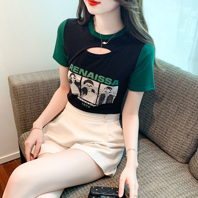 Áo Thun Tay Ngắn Dáng Ôm Phong Cách Hàn Quốc Thời Trang Mùa Hè 2023 Mới