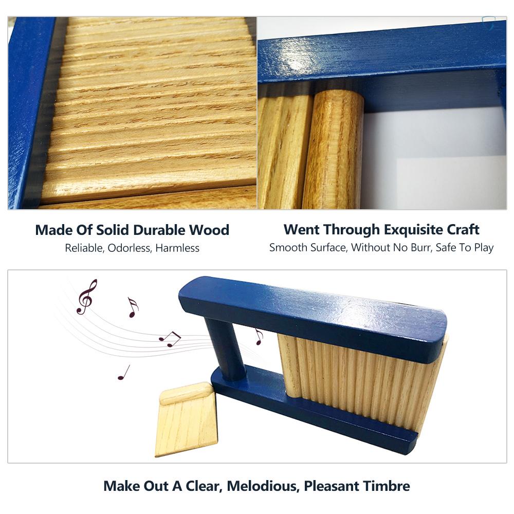 Bộ Nhạc Cụ Gõ Bằng Gỗ Trơn Kèm Dụng Cụ Gõ