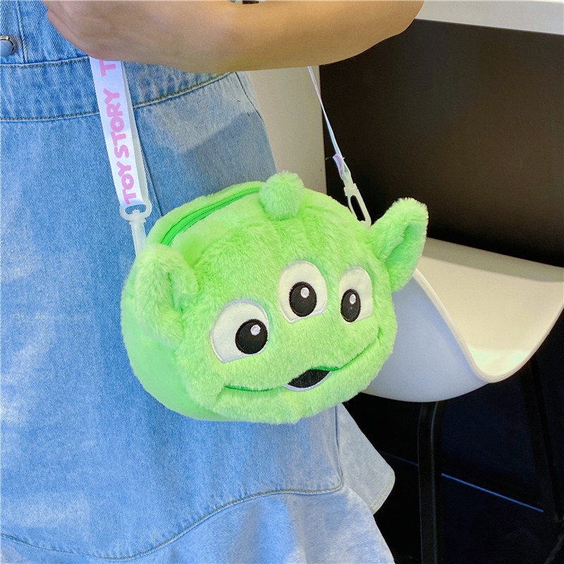 Túi Xách Đeo Vai Phủ Bông In Hoạt Hình Phong Cách Nhật Bản Đáng Yêu Dành Cho Nữ