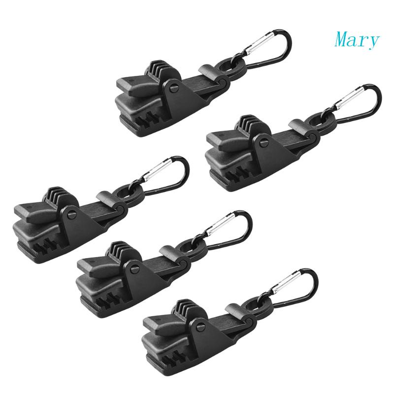 Set 5 Kẹp Mái Hiên Kèm Móc Carabiner Chịu Được Sức Nặng Tiện Dụng