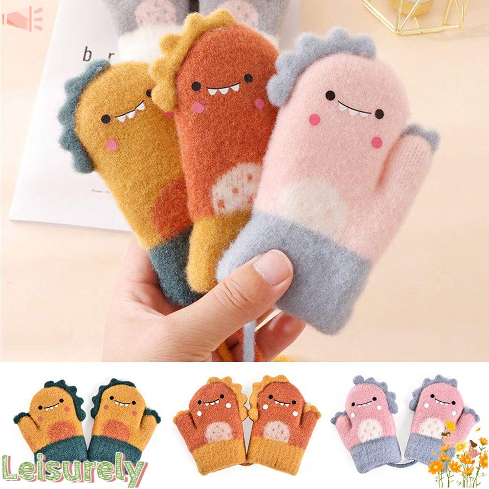 Găng Tay Dày Mềm Mại Đeo Cổ Giữ Ấm Cho Bé