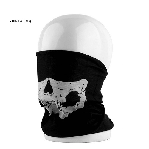 Khẩu Trang Nửa Mặt Giữ Ấm Đa Năng Hình Đầu Lâu Dùng Khi Đi Xe Máy / Xe Đạp