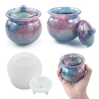 Khuôn Silicone Làm Hộp Gạt Tàn Thuốc Hình Hũ Đựng Trang Sức