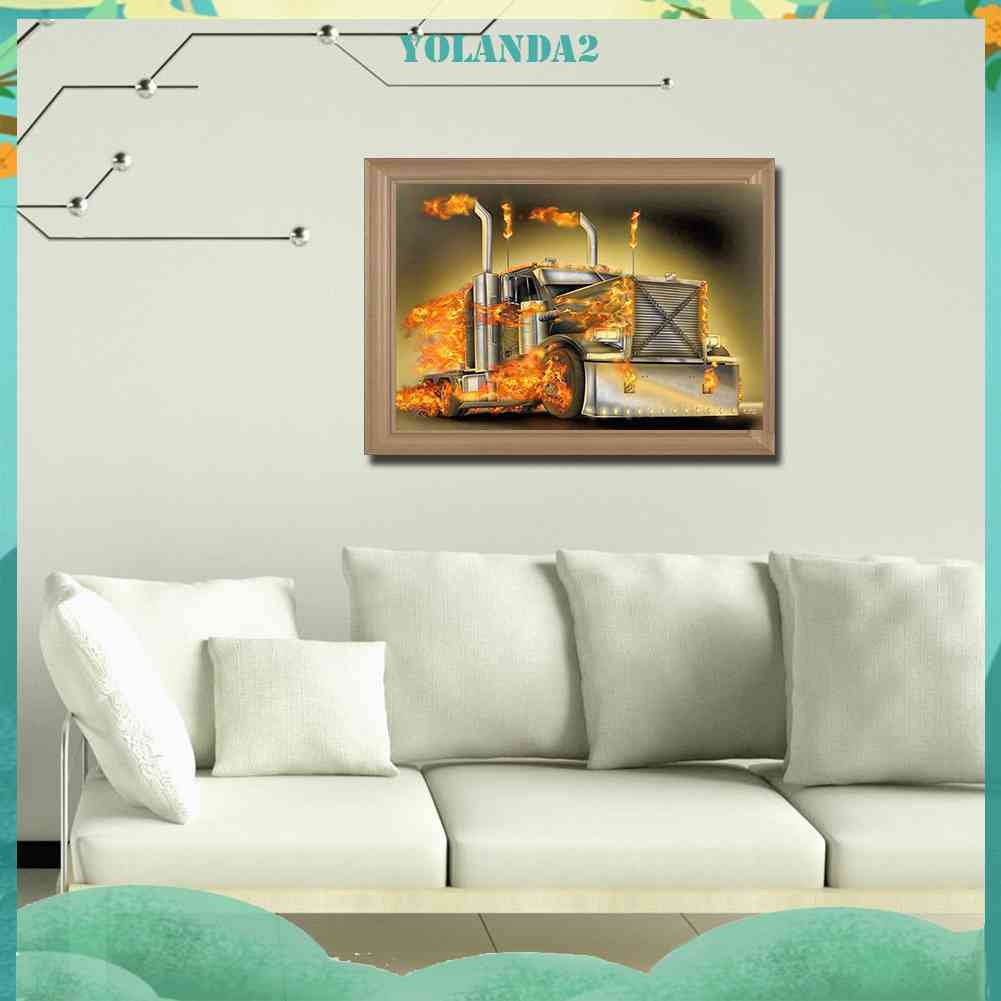 Tranh Đính Đá Kim Cương Toàn Bộ 5D DIY Hình Vẽ Xe Hơi