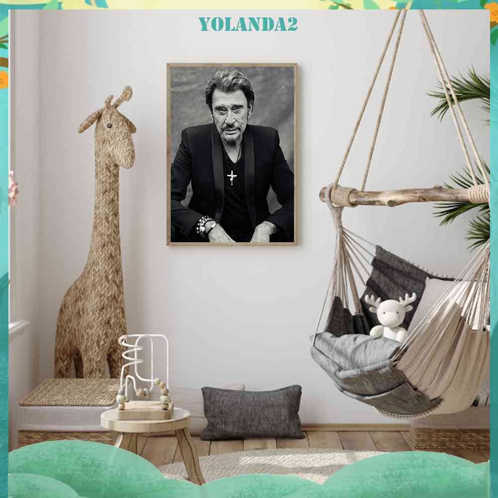 Tranh Đính Đá Kim Cương Toàn Bộ 5D DIY Hình Johnny Hallyday