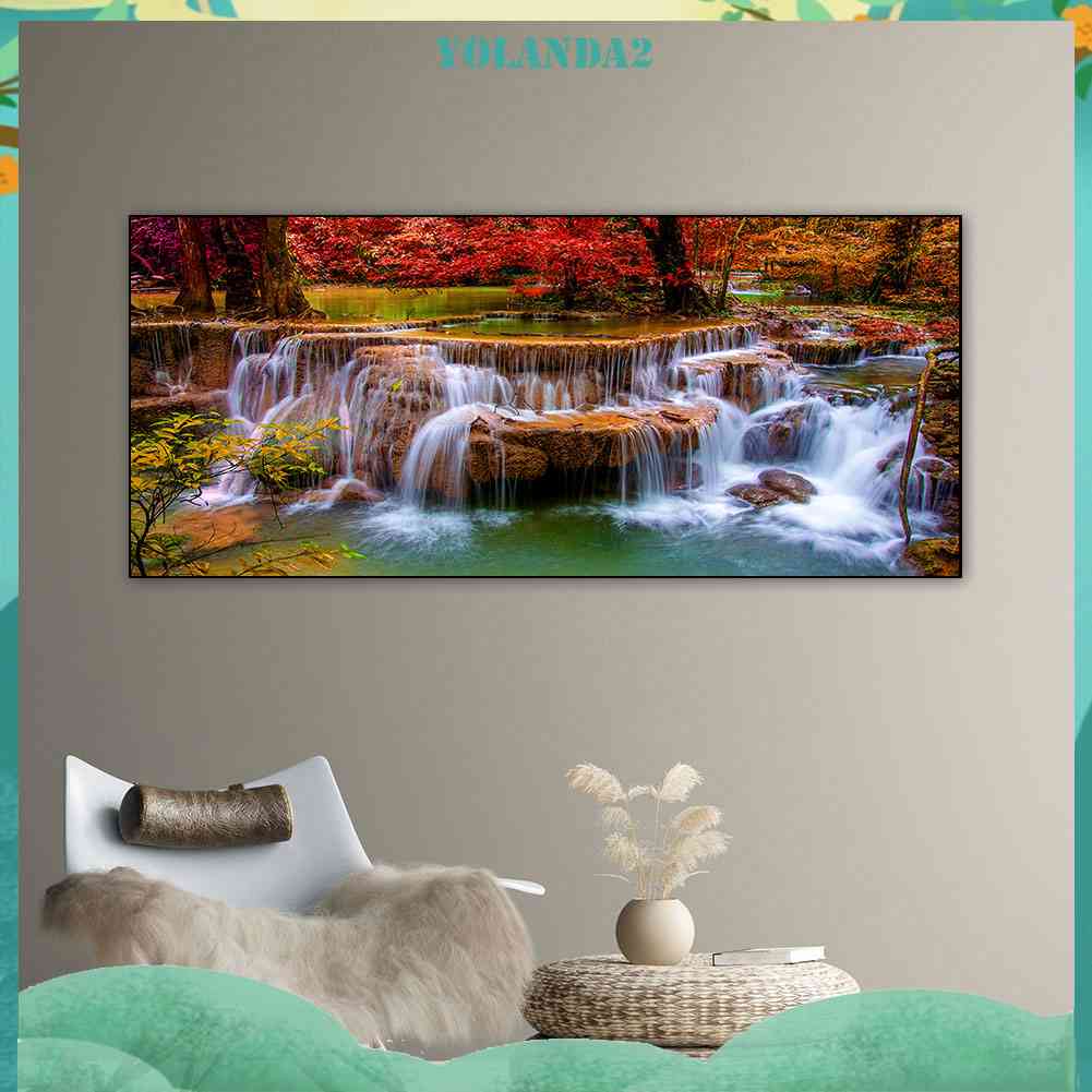 Tranh Đính Đá Kim Cương Toàn Bộ 5D DIY Hình Vẽ Lá Phong