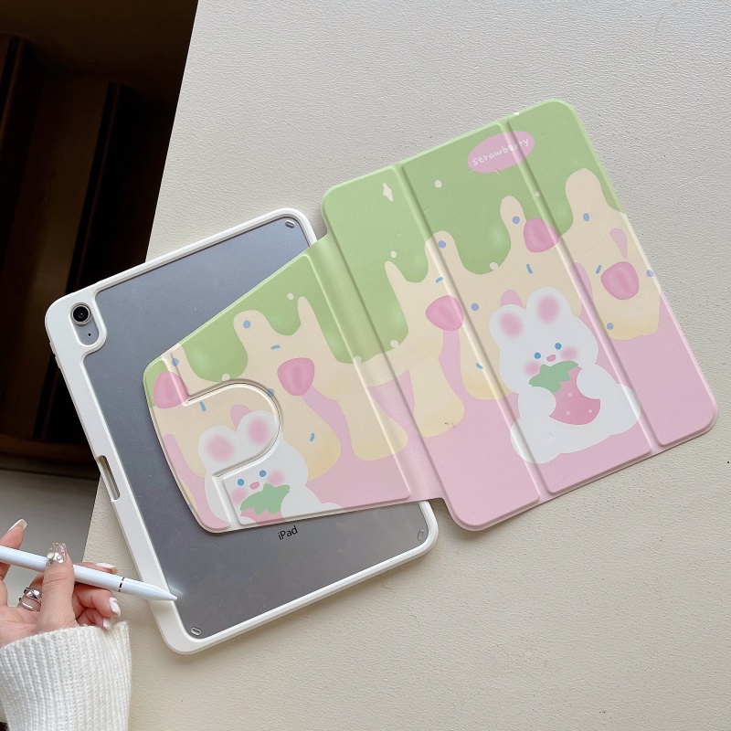 Ốp Lưng Hình Gấu Đáng Yêu Cho IPad Mini6 IPad 5 6 7 8 9 10 Air Air1 Air2 Air4 Air5 10.9 "Pro11 2018 2020 2021 2022
