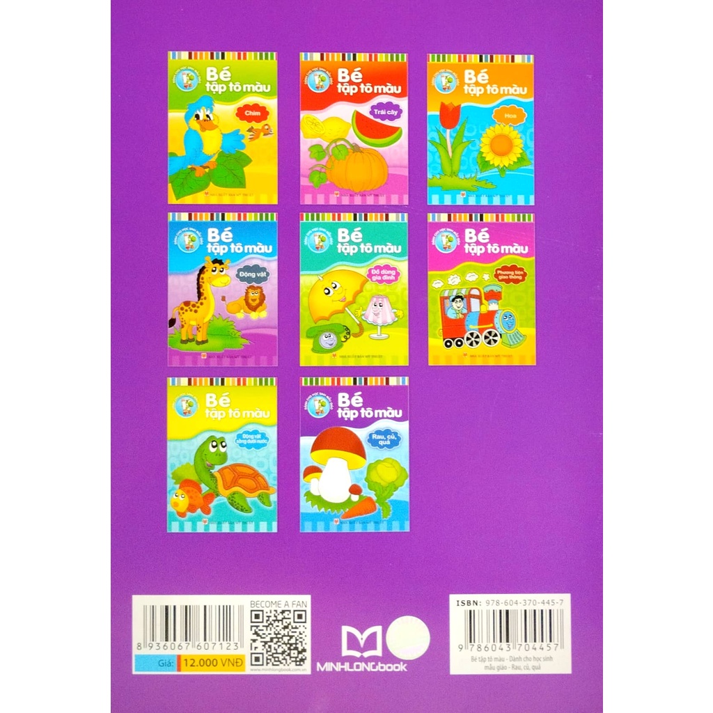 Sách Bé Tập Tô Màu - Rau, Củ, Quả