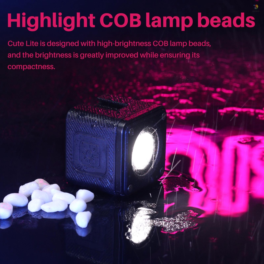 Đèn Lặn Biển Ulanzi L2 COB Mini IP68 5500K 4 Cấp Độ Sáng Tích Hợp Pin Từ Tính Chống Thấm Nước Thiết Kế Bằng Silicon