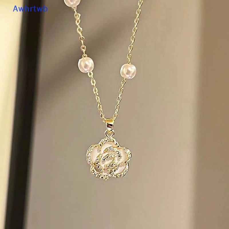 Awhrtwb Vòng Cổ Thời Trang Pháp Ngọt Ngào Hoa Trà niche Cá Tính Khí Chất Mới