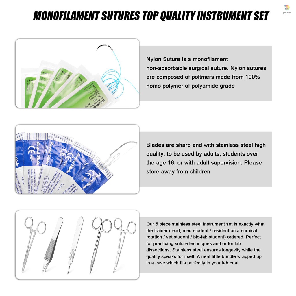 Bộ Mô Hình Dụng Cụ Phẫu Thuật Bằng Silicone Dành Cho Học Sinh