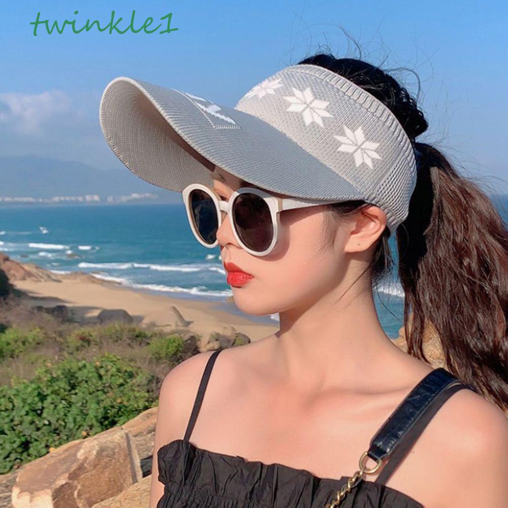 Mũ Lưỡi Trai Polyester Chống Nắng Chống Tia UV In Họa Tiết Lá Phong Cách Hàn Quốc