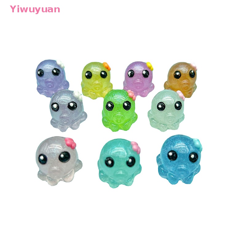 Bộ 2 Tượng Bạch Tuộc Dạ Quang Trang Trí Tiểu Cảnh Mới