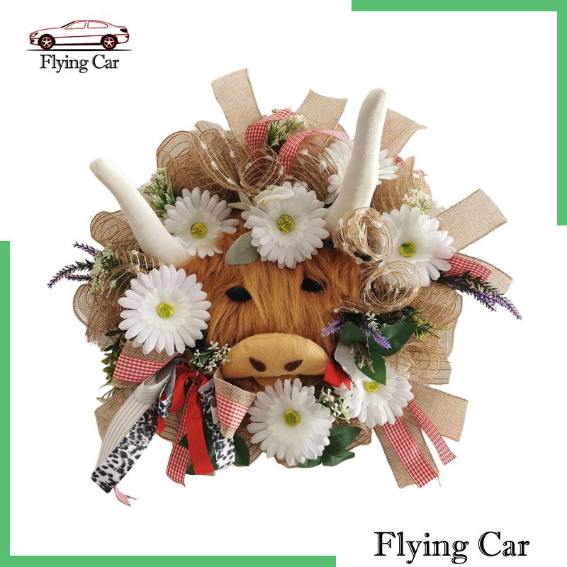 [Lzdjfmy2] Vòng Hoa Lò Xo Gắn Cửa Trước Làm Bằng Tay Kích Thước 50cm