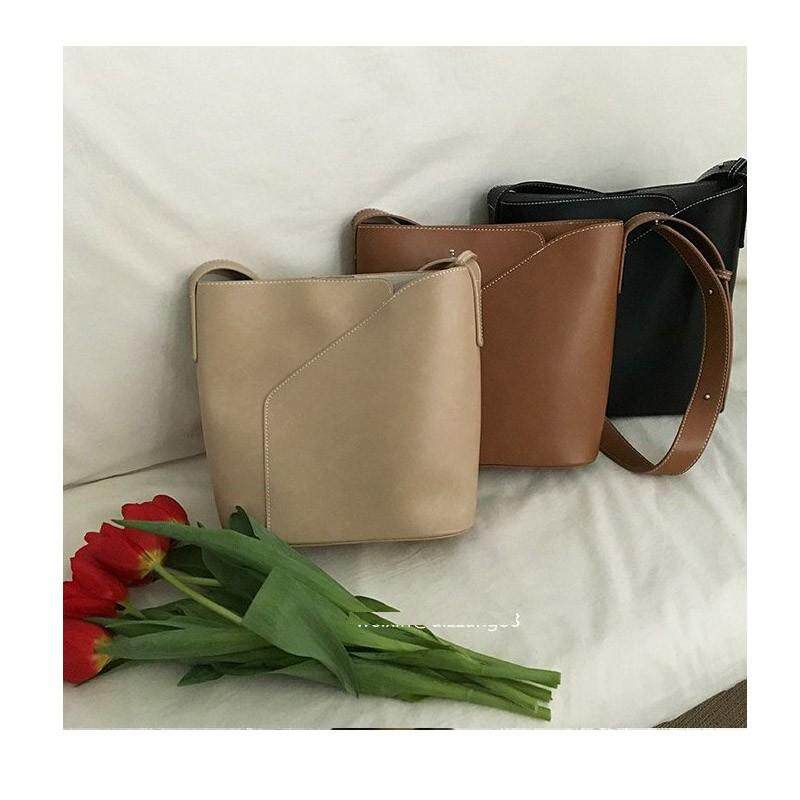 Túi Đeo Vai Có Khóa Họa Tiết Khảm Đá Kiểu Retro