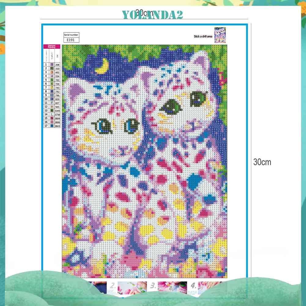 Bộ Tranh Đính Đá 5D Tự Làm Họa Tiết Động Vật Hoạt Hình