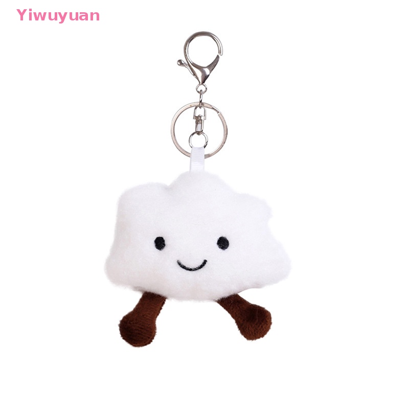 < Yiwuyuan > Móc Khóa Búp Bê Nhồi Bông Hình Đám Mây Trắng Dễ Thương Cho Cặp Đôi