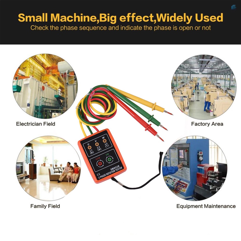Thiết Bị Kiểm Tra Tần Số Pha Xoay 3 Pha s2mwvn 60V ~ 600V