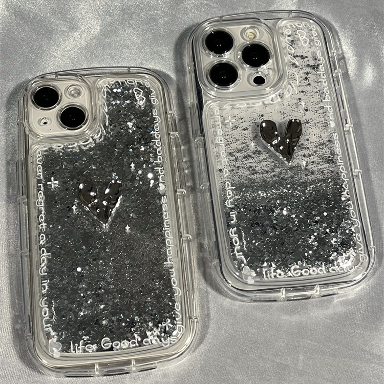 Ốp Điện Thoại Kim Tuyến Nước Hình Trái Tim Cho Iphone 14promax 13 11 14pro 13pro 14