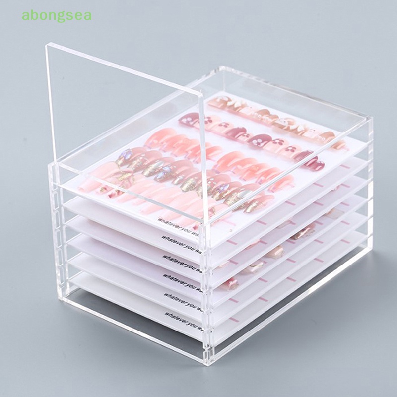 Giá Đỡ Trưng Bày Móng Tay Giả 5 Ngăn Tiện Lợi