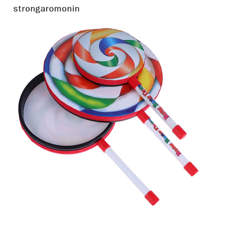Trống Gõ Hình Kẹo Mút 6Inch 8Inch 10Inch Nhiều Màu Sắc Dành Cho Trẻ Em
