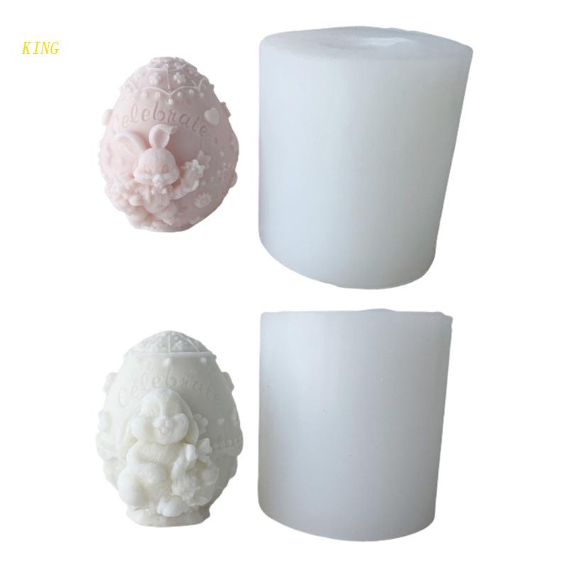 Khuôn Silicone Tạo Hình Làm Xà Phòng Hình Thỏ Phục Sinh 3D DIY