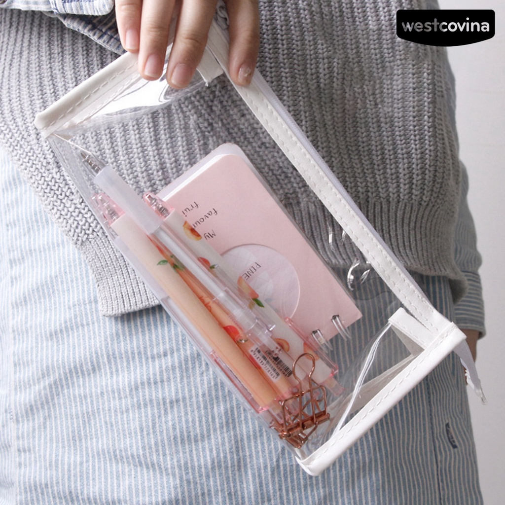 [COD]♪Túi Đựng Bút Trong Suốt Sức Chứa Lớn Phong Cách Hàn Quốc