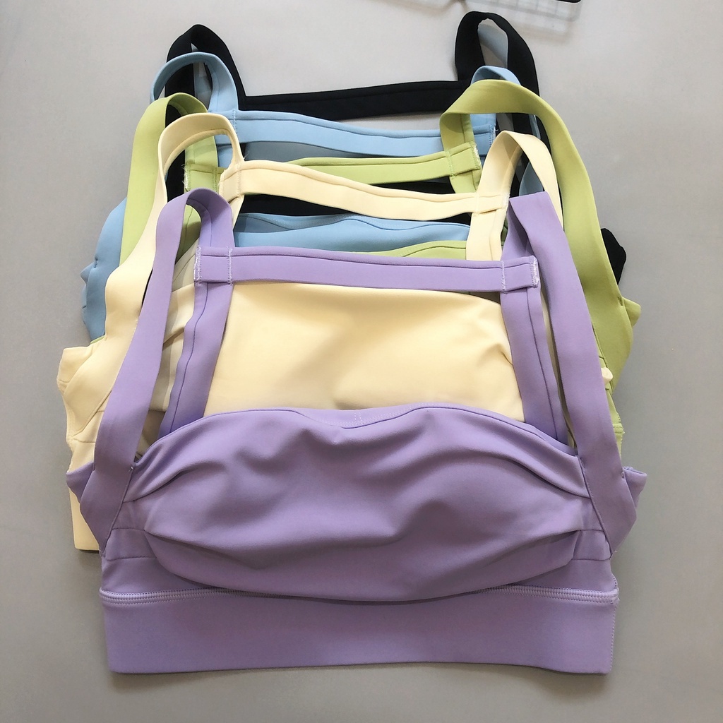 Áo Ngực Thể Thao Vải Lụa Chống Sốc Thích Hợp Chạy Bộ yoga thời trang năng động thoải mái nhiều màu tùy chọn