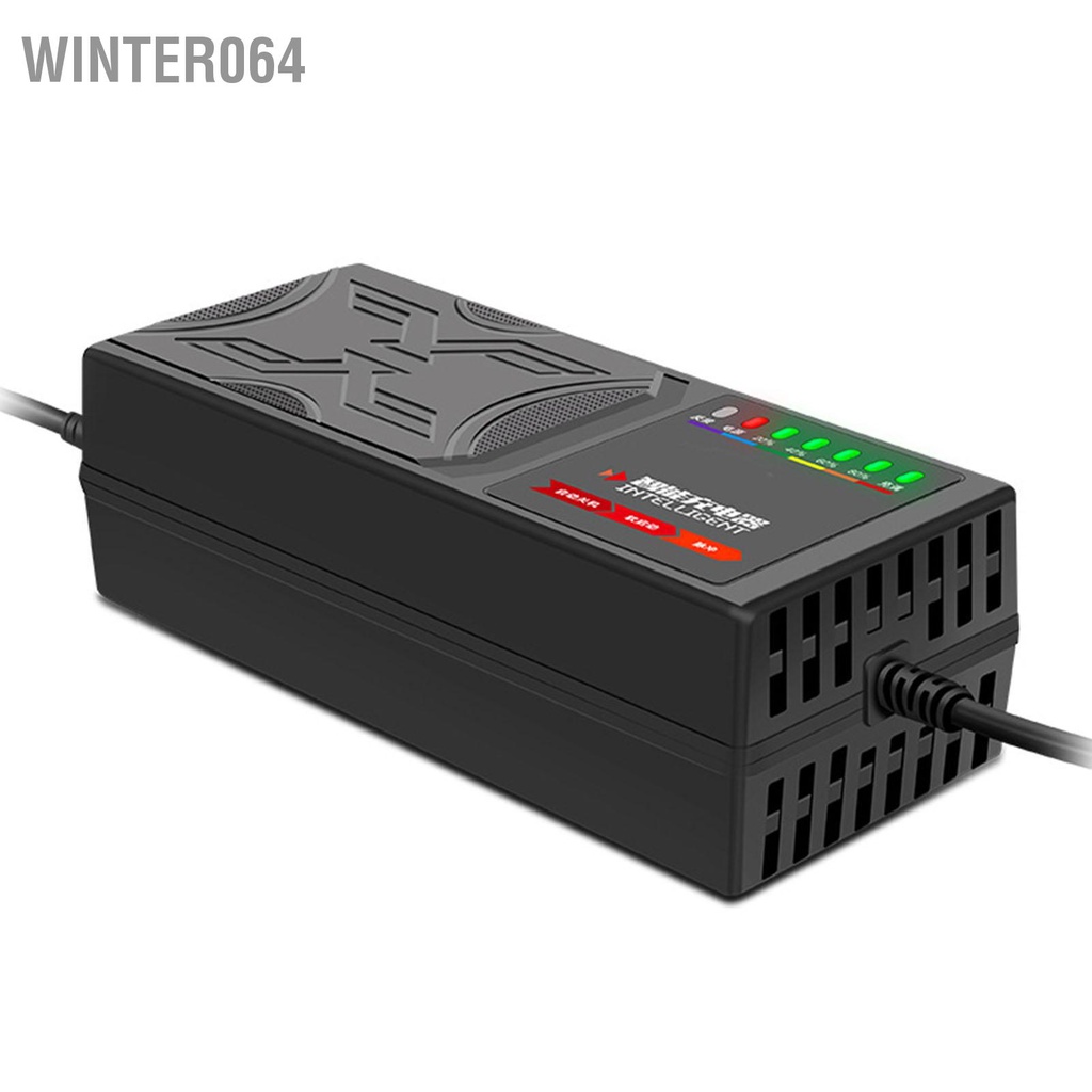 Winter064 Bộ sạc Electromobile pin thông minh với 7 đèn báo cho xe đạp điện Scooter