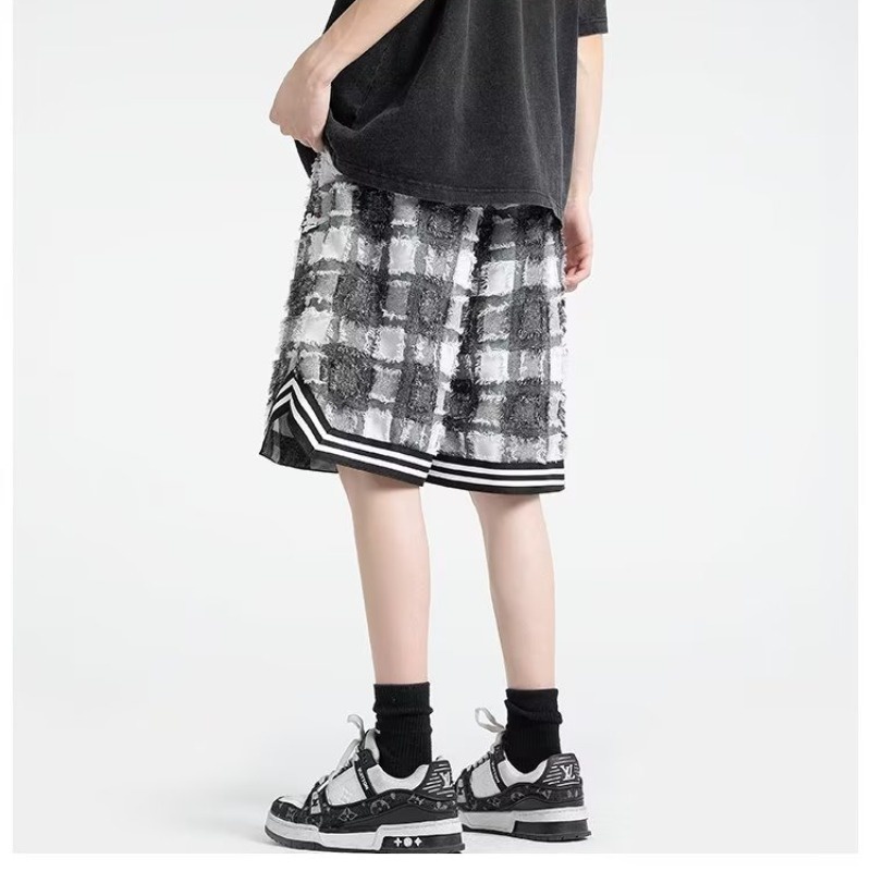 Quần Lửng Dáng Rộng Họa Tiết Caro Đa Năng Thời Trang Mùa Hè Cho Nam [M-3XL]