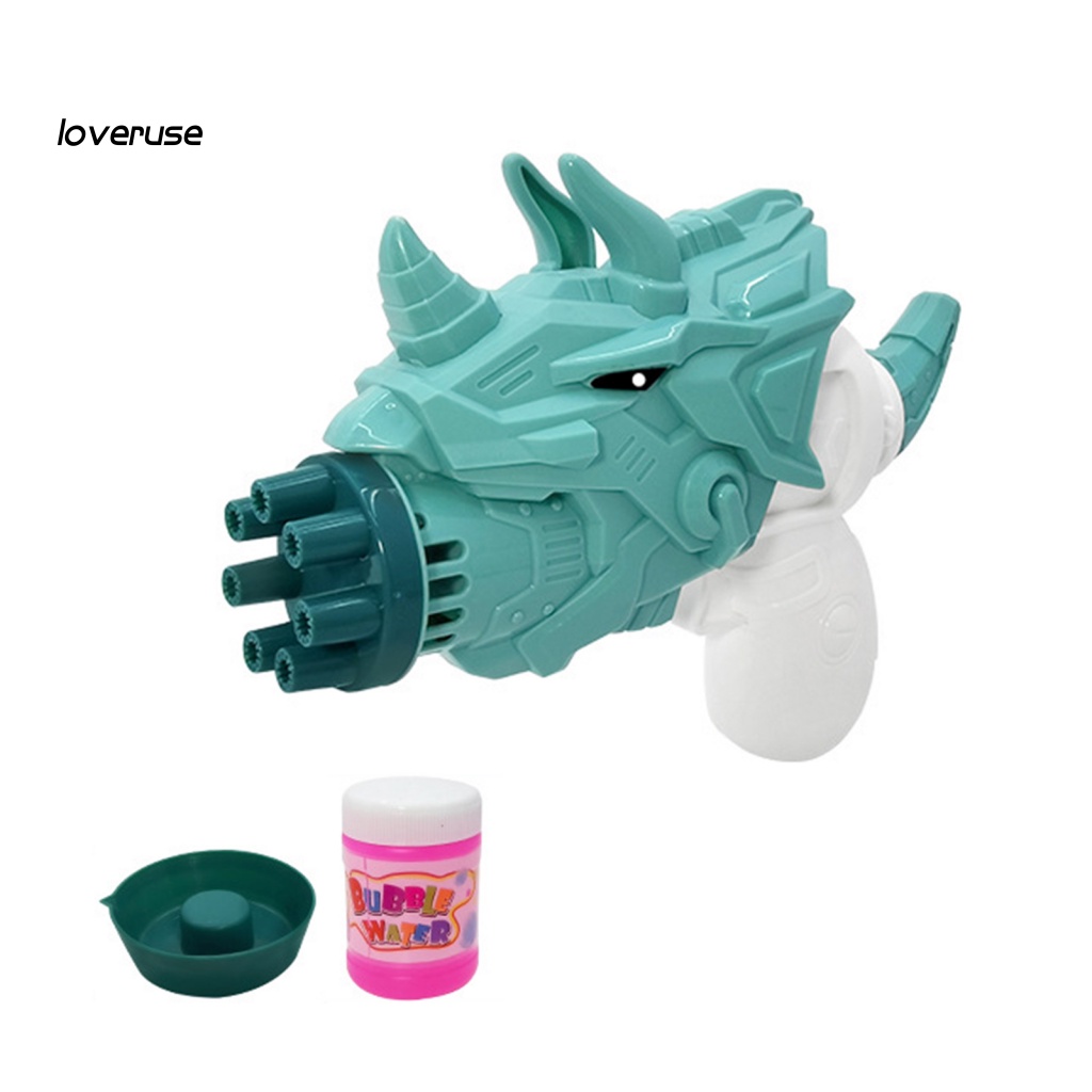 Quạt Phun Bong Bóng Điện Tử Mini Hình Khủng Long Có Đèn LED Phát Sáng Cho Hoạt Động Ngoài Trời