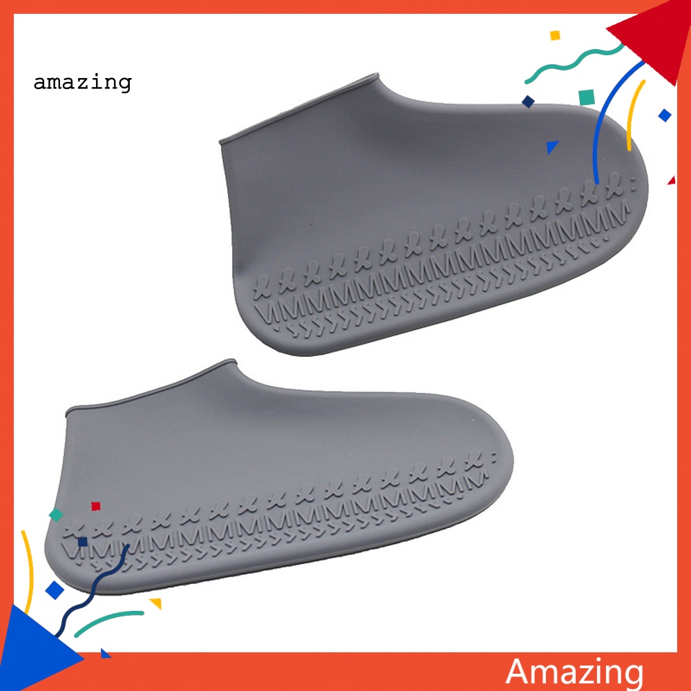 Vỏ Bọc Giày Đi Mưa Bằng Silicon Co Giãn Chống Thấm Nước Có Thể Tái Sử Dụng